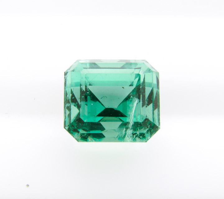 emerald cut Zambian emerald coloured stones