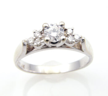 white gold engagement ring brilliant clarity