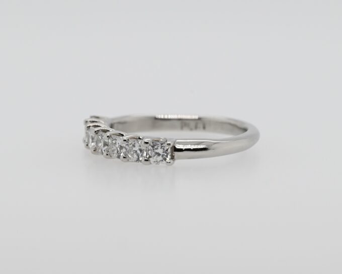 Platinum Asscher Cut Anniversary Ring