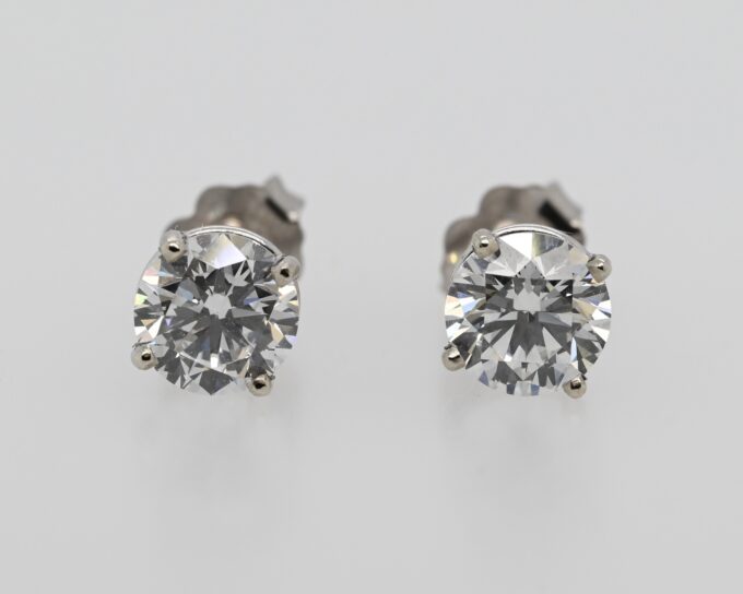 14K White Gold Lab Diamond Studs