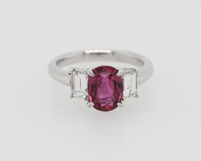 Platinum Ruby & Diamond Dinner Ring